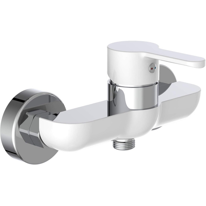 Змішувач для ванни EISL DIZIANI, однорегуляторний, з перемикачем душ/ванна, хром/білий