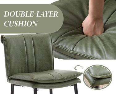 Набір з 2 барних стільців Chairus, зелені, з PU шкірою, для кухні та вітальні