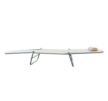 Outsunny Sun Lounger Садовий шезлонг Relax Lounger 4 кольори кремовий, складний і стійкий до погодних умов для саду, балкона, тераси