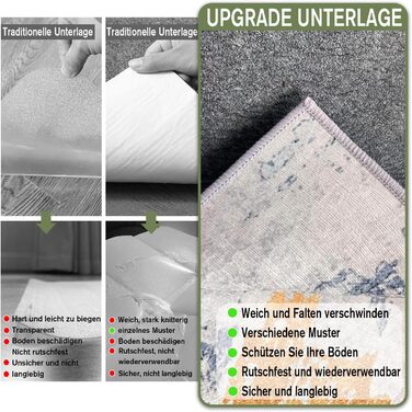 Захисна килимок під офісний стілець WTHYGB для захисту підлоги (90x120 см, синьо-жовтий)