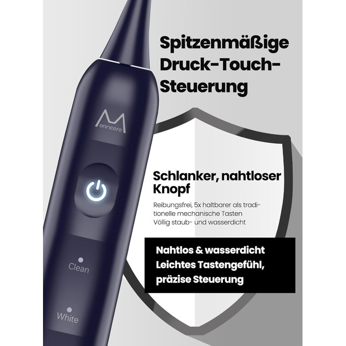 Електрична зубна щітка для дорослих B10PRO: 5 режимів, 48000 VPM, IPX8, акумулятор 180 днів, 4 насадки, таймер, у кейсі (рожева/блакитна)