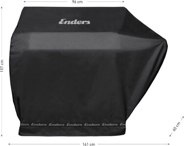 Чохол для газового грилю Enders Boston 6 KR Turbo, водонепроникний, UV-захист, поліестер 600D, чорний