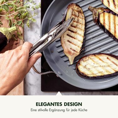 GreenPan Valencia Pro квадратна сковорода-гриль з антипригарним покриттям Harteloxierte, 28 см, індукція, для посудомийної машини, для духовки, сіра, без PFAS