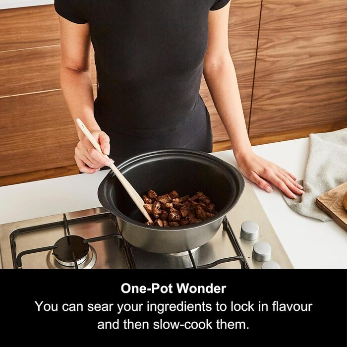 Мультиварка Morphy Richards Sear & Stew, 3.5л, чорний та рожеве золото (460016)