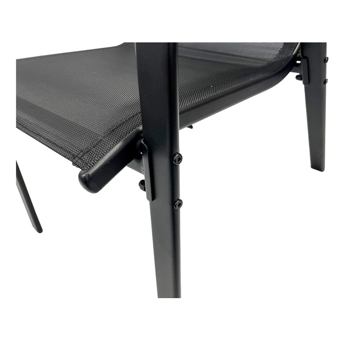 Комплект садових меблів із металу Kontrast, чорний, 3 предмети