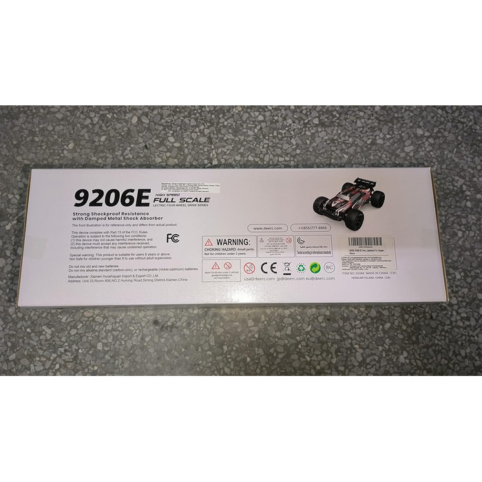 Радіокерований позашляховик DEERC 9206E 1:10 4WD, 48 км/год, 2 акумулятори, для дітей та дорослих