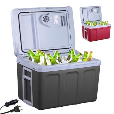 Автомобільний холодильник Arebos 40 л з функцією охолодження та підігріву, 12/230V, ізотермічна сумка-холодильник антрацит