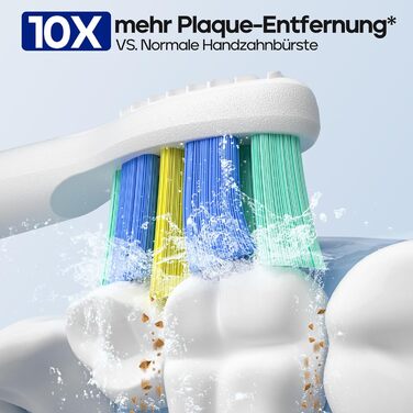 Електрична зубна щітка Seago SG-2316 (зелена) з 10 насадками, тиха, для подорожей, з тримачем та кейсом, ультразвукова, акумулятор 60 днів, таймер для дорослих