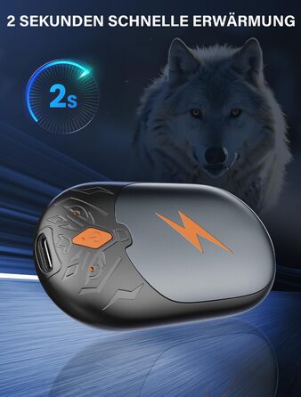 Електричні грілки для рук 2 шт., ультралегкі, перезаряджувані, портативні, 3 режими нагріву, до 24 годин, багаторазові USB грілки для рук для активного відпочинку взимку сірого кольору