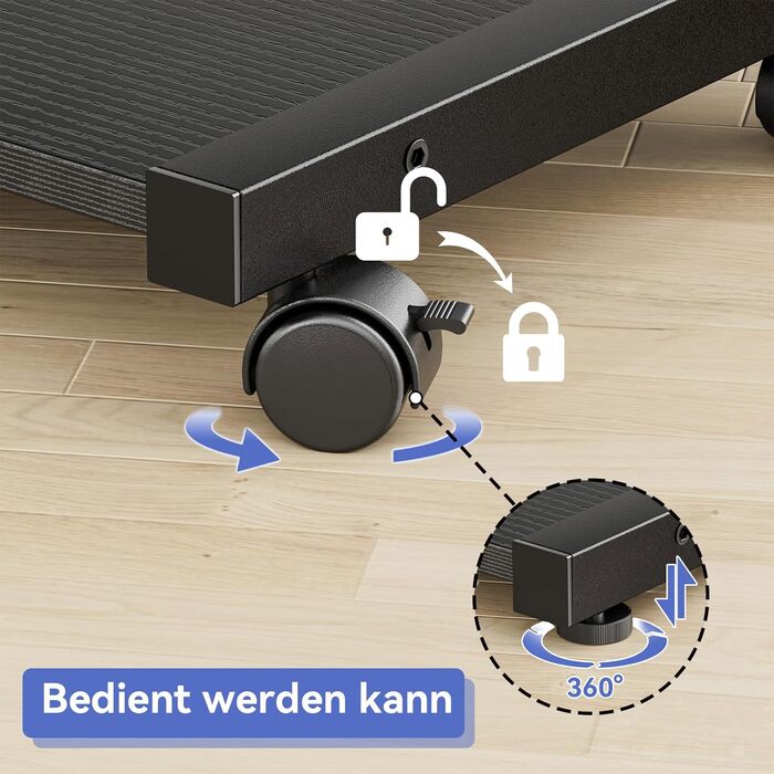 Підставка для комп'ютера Jane Eyre - регульована стійка для системного блоку, чорна