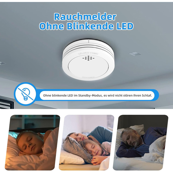 Набір димових сповіщувачів 6 шт. з магнітним кріпленням, 10 років служби, з Wi-Fi, 85dB, з функцією вимкнення звуку, сповіщення про низький заряд батареї