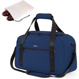 Ручна поклажа ECOHUB 40X20X25 для Ryanair Дорожня сумка сумка для літака під сидінням ручна поклажа валіза екологічно чиста Дорожня сумка з ПЕТ перероблена Дорожня сумка для жінок і чоловіків сумка для вихідних (синя)