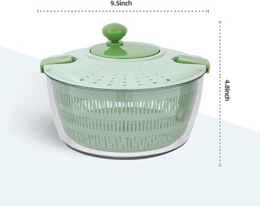 YeRan Салатниця-швидкосушарка з контейнером для зберігання, для холодильника, обіду – ефективне сушіння та консервування овочів та фруктів, легка у використанні