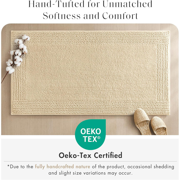 Килимок для ванної кімнати Madison Park Signature Splendor, 100% бавовна, високий ворс, 53x86 см