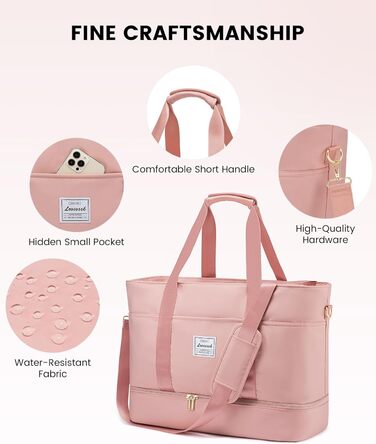 Сумка-трансформер LOVEVOOK для подорожей: водонепроникна дорожня сумка-шоппер з відділенням для взуття, спортивна та пляжна сумка, ідеальна для Ryanair