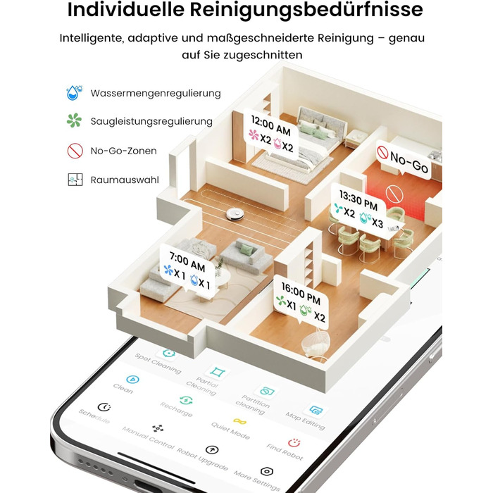 Робот-пилосос LEFANT M2S Pro з функцією миття, 5000Pa, лазерна навігація, LiDAR dToF, 150 хв, розпізнавання килимів, керування через додаток/голос, ідеальний для шерсті тварин, чорний