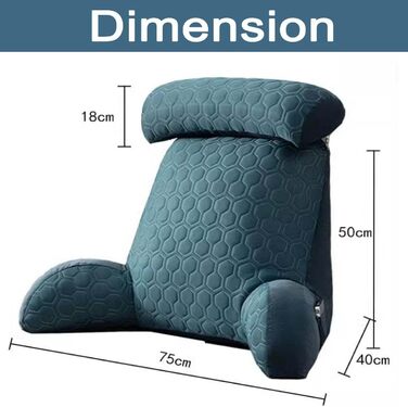 Підлогове крісло-мішок Kongdson для читання, рожеве: м'яке велике крісло з підлокітниками, портативна спинка, знімний підголівник для читання, відпочинку, перегляду телевізора, ігор, з можливістю прання