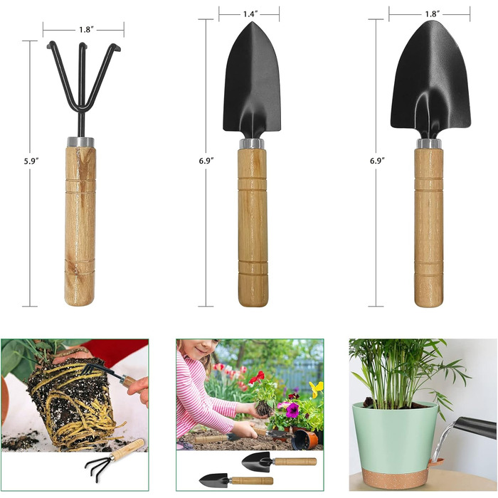 5 горщиків з пластику з системою поливу, 17.8/16.5/15.2/13.9/12.7 см. Самополивні кашпо з підставкою. Круглі горщики для квітів, сукулентів, кактусів. Для дому, балкона, саду. Зелений, коричневий колір.