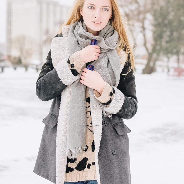 Електричні грілки для рук J-BRAUV 2 шт. з зарядним пристроєм 10000mAh, 4000mAh, 3 режими нагріву, USB, фіолетовий, компактні