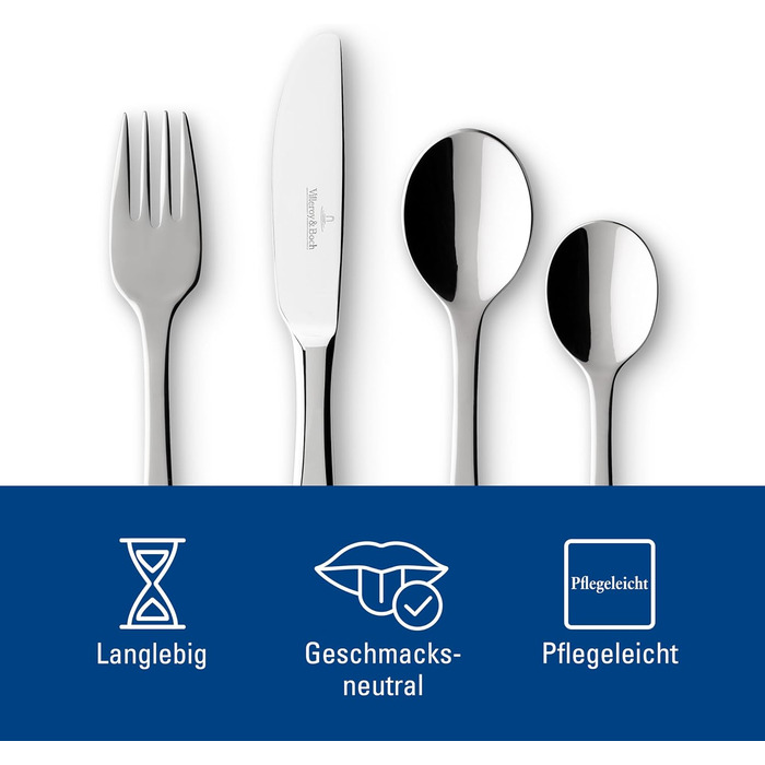 Дитячий столовий набір Villeroy & Boch Teddy, 4 шт., нержавіюча сталь 18/10, срібний, 21,5 x 15 x 2,5 см