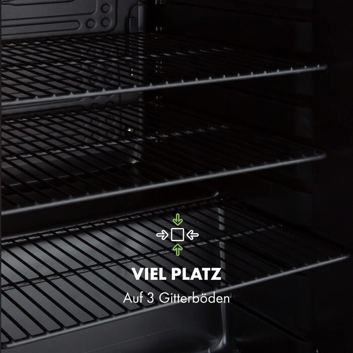 Міні-холодильник Klarstein з дверцятами зі скла, 48 л, для кімнати та офісу, з висувною полицею, тихий, 0-10°C, чорний