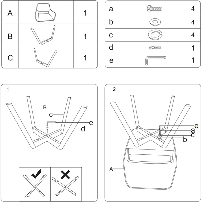 Набір з 2-х м'яких крісел для їдальні CangLong, сірого кольору, з масивними дерев'яними ніжками, для кухні, їдальні та вітальні