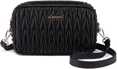 LOVEVOOK Сумка через плече жіноча, маленька сумочка кросбоді, чохол для телефону, сумка на плече, шкіра PU, чорна