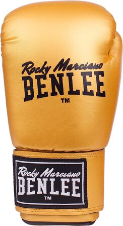 Боксерські рукавички Бенлі Роккі Марчіано тренувальні рукавички Родні (10 унцій, Золото / Чорний)