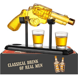 Набір віскі Oaksea: декантик та 2 келихи – ідеальний подарунок для чоловіків, батька, на Різдво, для любителів віскі