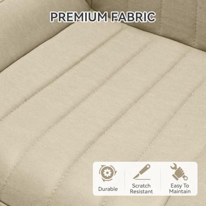 Набір обідніх стільців (4 шт) Бежевий • М'які стільці з подушкою 10 см • Сучасний дизайн • Металеві ніжки • FU01043BL-2