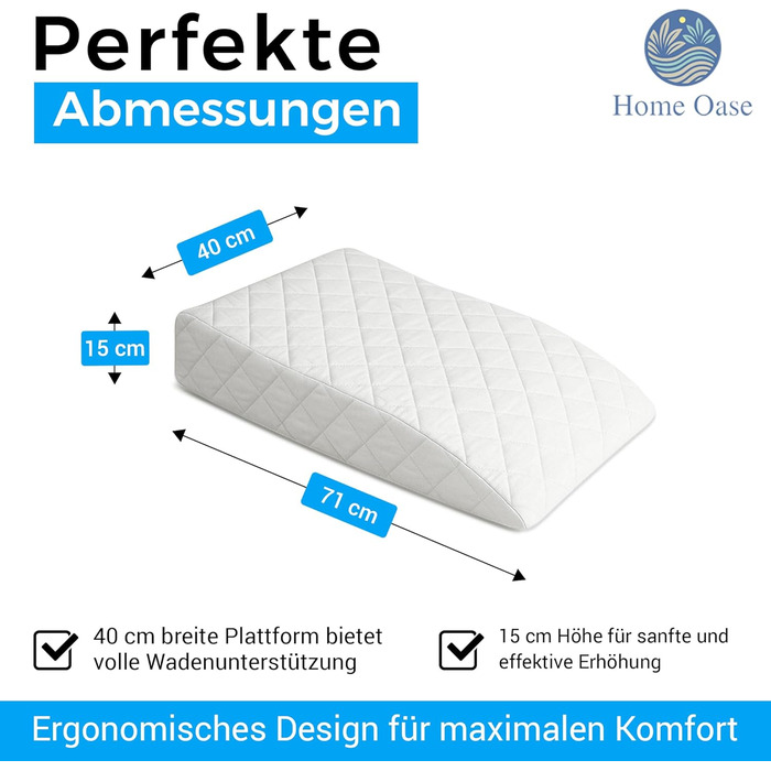 Ортопедична подушка для ніг, подушка для відпочинку ніг, подушка для поліпшення кровообігу, пральна, 71x40x15 см