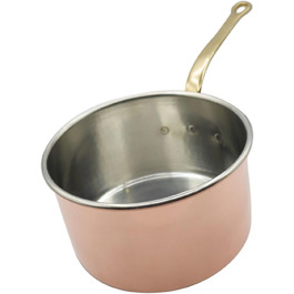 CREARTISTIC Молочник з міді з покриттям, Ø 14 см, ручка з латуні, Made in Italy, ручна робота