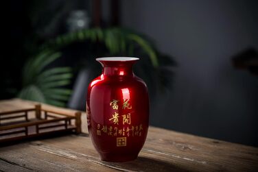 Ваза декоративна східна кераміка, з дизайном півоній, 22.9 см Luckyvase