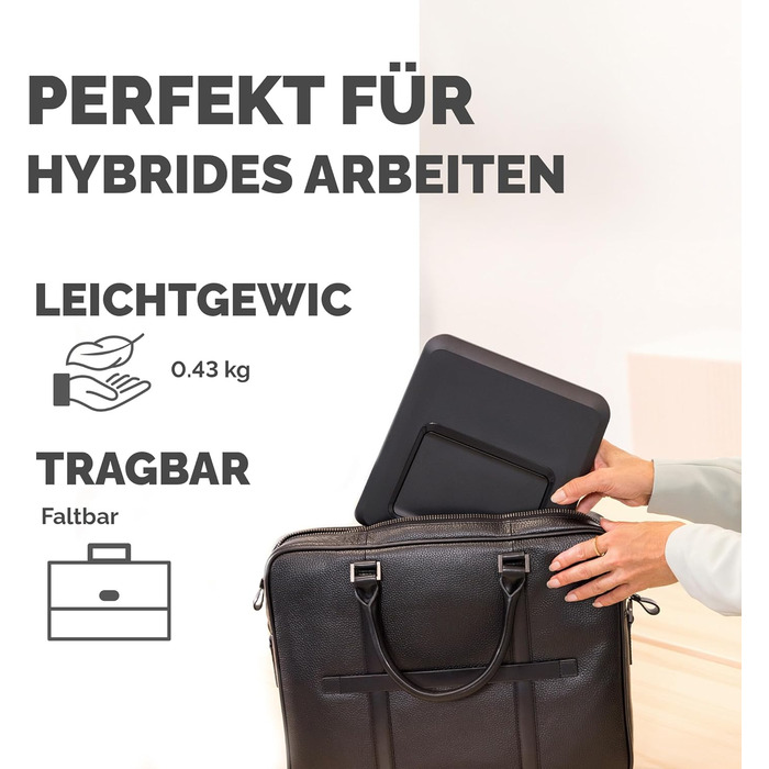 Підставка для ноутбука Fellowes Breyta™ 2-в-1 з сумкою - регулювання висоти, екологічна, перероблена, для гібридної роботи