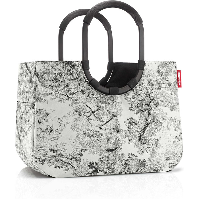 Сумка Reisenthel Loopshopper L – містка та стійка, з відділеннями з перероблених PET-пляшок, водонепроникна, сіра (Jacquard Grey)