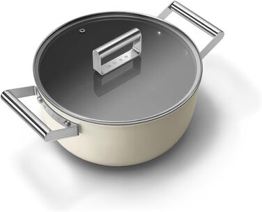 Електричний чайник Smeg KLF05CREU, 0.8 л, кремовий колір, нержавіюча сталь, з індикатором рівня води та захистом від перегріву