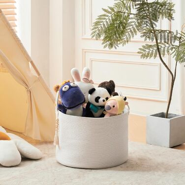 Плетіний кошик для білизни Youdenova 65L - великий кошик для зберігання, плетений кошик для ковдр, іграшок, дитячої кімнати, вітальні