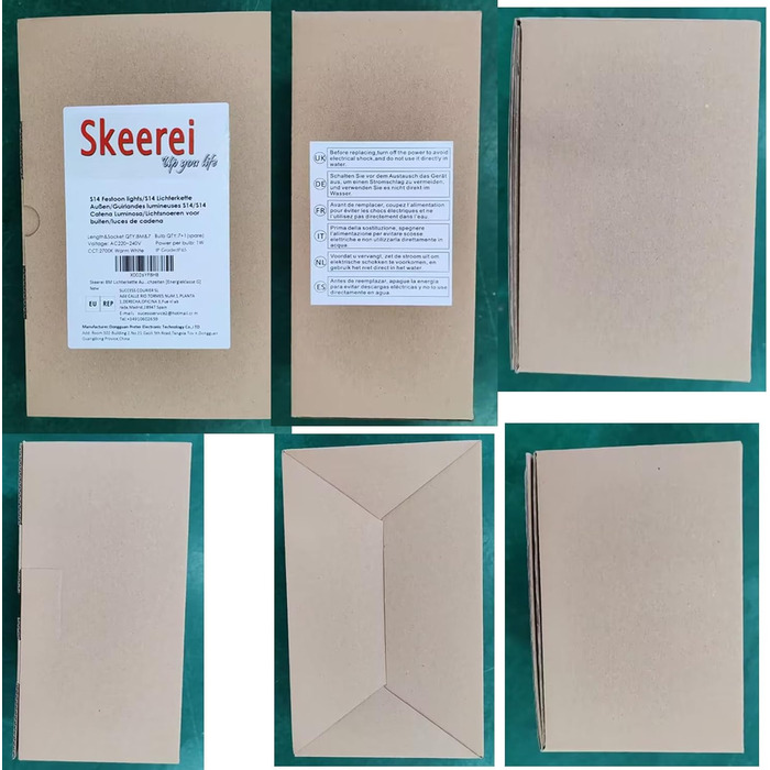 LED гірлянда для саду та тераси, вологостійка IP65, 15+1 лампочки E27, 2700K тепле біле світло, 8м, для вечірок та свят [Енергоклас G]