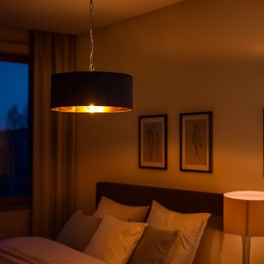 Relaxdays Підвісна лампа з абажуром з тканини