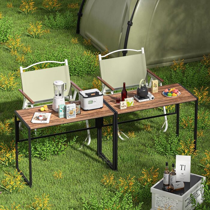 Зручний складний стіл GreenForest 80x48 см для дому та офісу, коричневий, без збирання