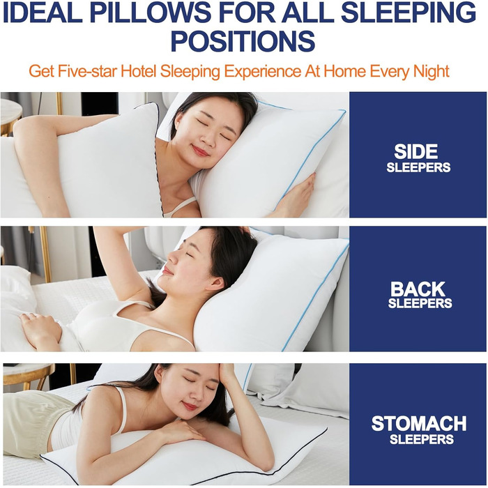 Подушка для вагітних та годування Flanhorest з ефектом пам'яті (Memory Foam), довга анатомічна подушка для сну на боці, біла, розмір Queen (набір 2 шт)