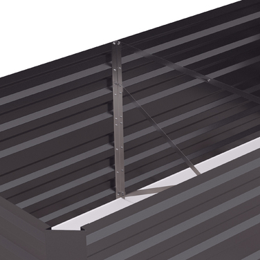 Гарний горщик для рослин, зручний квітник для посадки, догляду та вирощування, піднятий квітник, сталь, темно-сірий