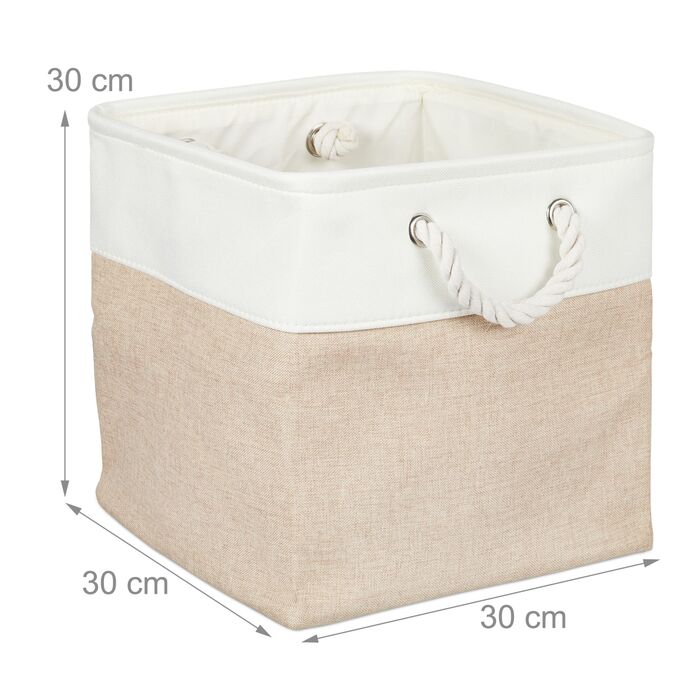 Набір з 4 кошиків для зберігання Relaxdays з льону