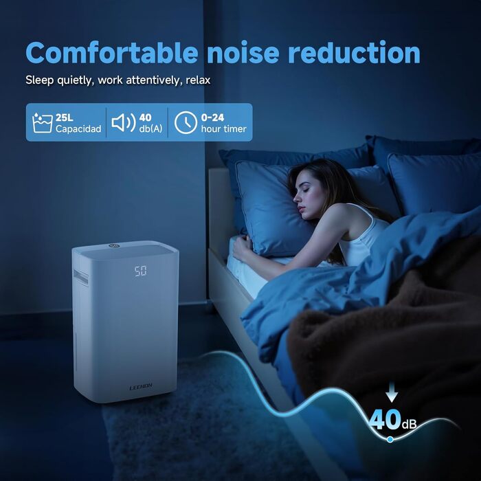 Електричний осушувач повітря з таймером, фільтром та блокуванням від дітей, 25L