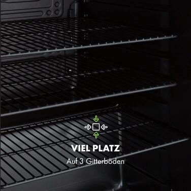 Міні-холодильник Klarstein з дверцятами зі скла, 48 л, для кімнати та офісу, з висувною полицею, тихий, 0-10°C, чорний