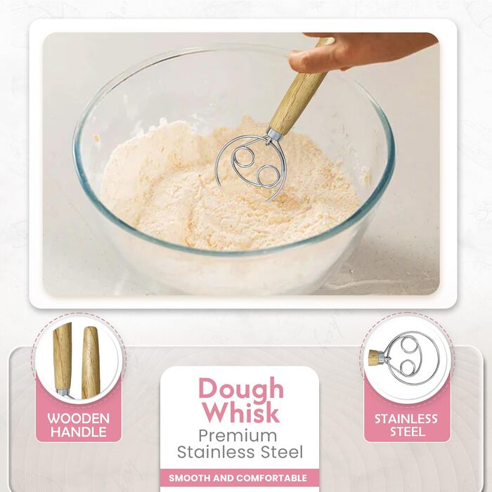 Набір для приготування закваски з вагами, скляний стартер 1,2 л, 2 гнізда для вистоювання, скребок, ваги, повний комплект для приготування (Рожевий)