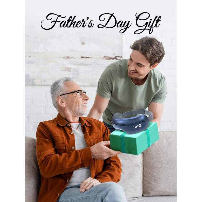 Масажер для очей SKG E3 PRO з підігрівом, вібрацією та Bluetooth, маска для очей від темних кіл та сухості, покращує сон, подарунок для всієї родини