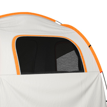 Outsunny Rear Tent Автомобільний купольний намет на 6 осіб з 3 дверима та вікнами, Намет задніх дверей для каравану та позашляховика з поліестеру, світло-сірий