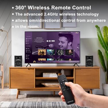 Акустичні колонки Sanyun SW203 4.0 - 60W, 4-Way, DSP, 3D звук, USB/Bluetooth 5.4, AUX, для студії (Чорний)