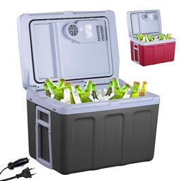 Автомобільний холодильник Arebos 40 л з функцією охолодження та підігріву, 12/230V, ізотермічна сумка-холодильник антрацит